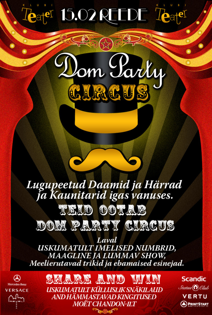 Dom Party Circus – võida tasuta sissepääs kahele!